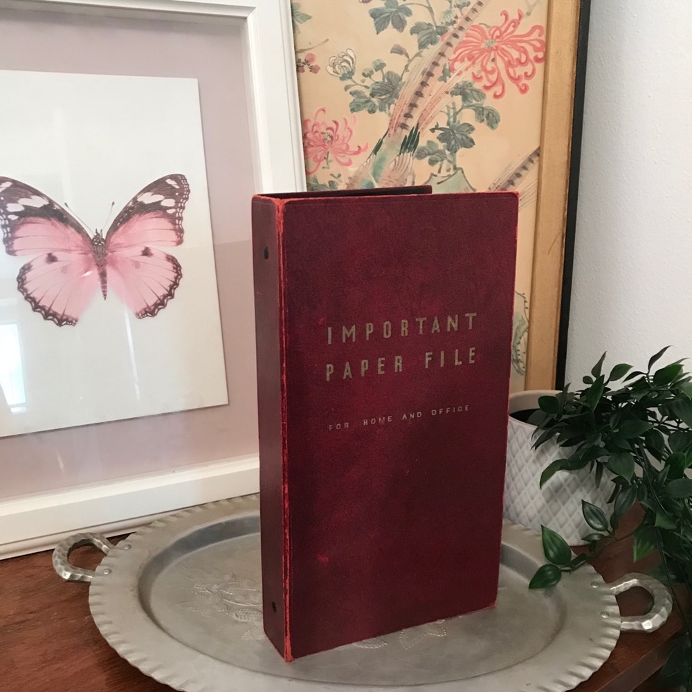 Mid-Century Important Paper File Binder